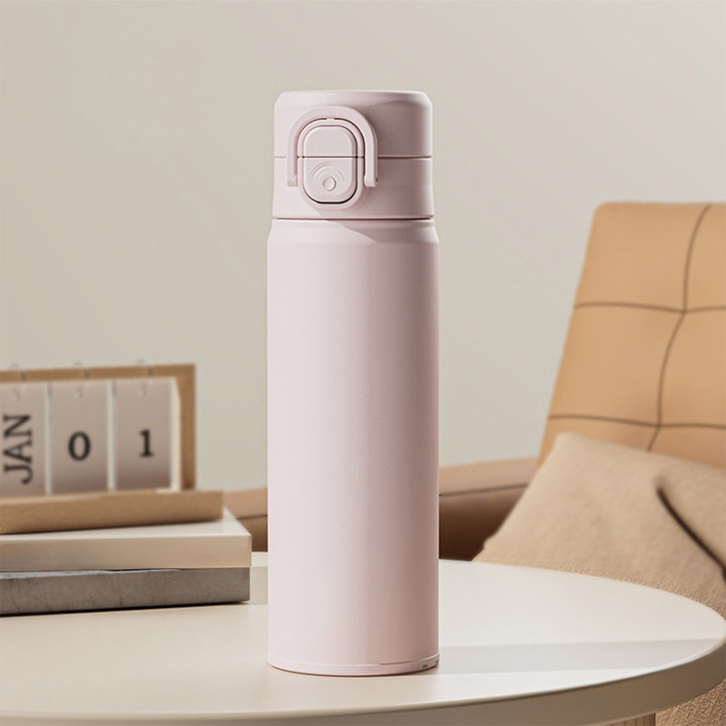 Bouteille d'eau en acier inoxydable 316 grande capacité Thermoss Cup, Rose