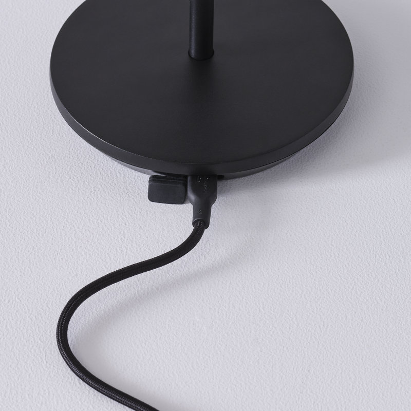 Doppia Short Accent Rechargeable Table Lamp, Black