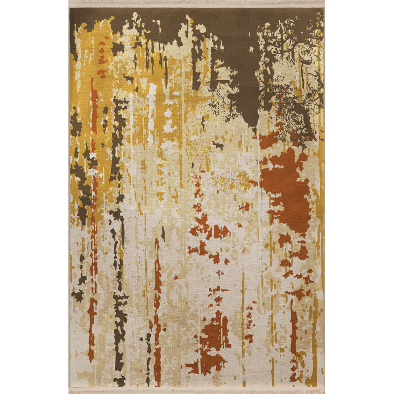 Tapis décoratif multicolore à motifs abstraits et créatifs, Tapis de couloir 3 pi 3,37 po x 9 pi 10,11 po