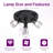 Flsnt 3-light Track Lighting Fixtures Ceiling, Matte Black Round Directional Ceiling Spotlight,for Living Room, Kitchen, Rotatable Heads, 24w, 3000k, 1350lm