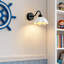 Applique murale moderne en céramique avec abat-jour blanc minimaliste, lampe murale de style Mid-Century rétro pour chambre à coucher, salle de bain, couloir et salon