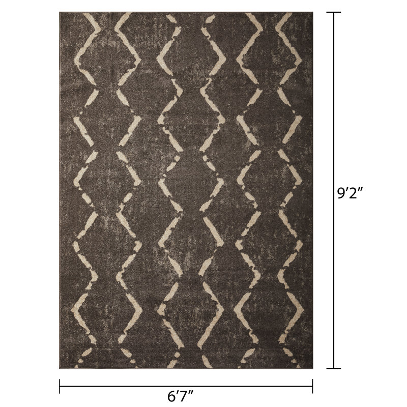 Christine Brynder Taupe Area Rug, Rectangle 6'7" x 9'2"