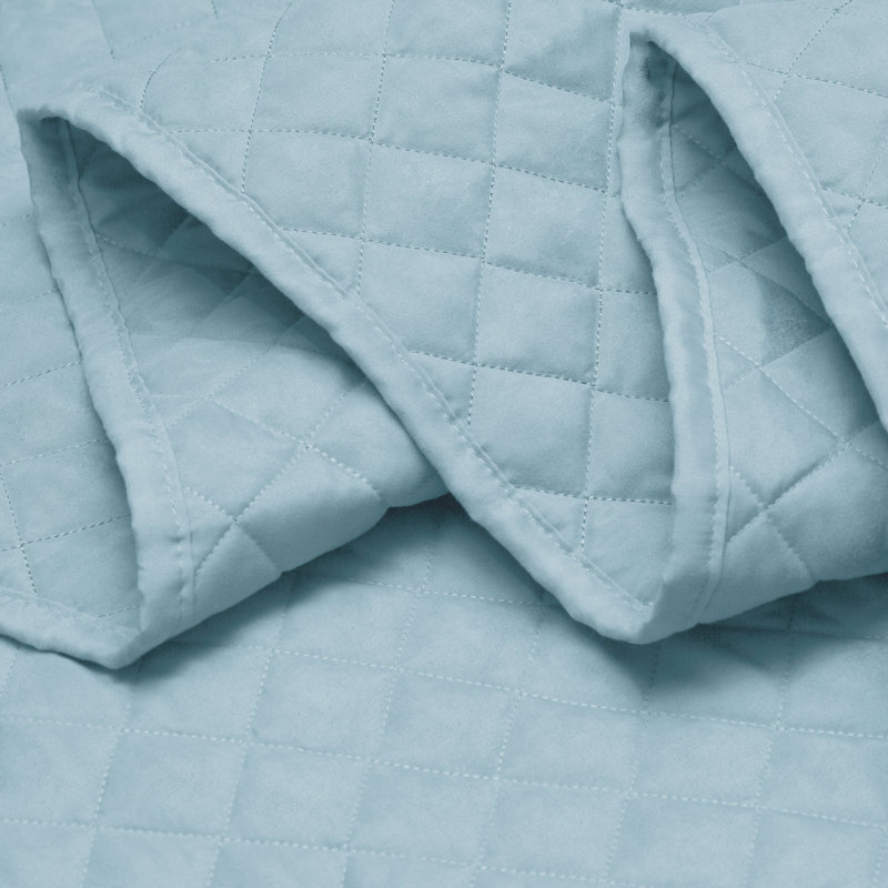 Plum Twin/Twin XL Diamond Stitched Microfiber Coverlet Set