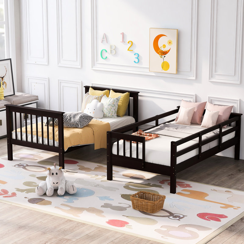 Lit superposé Twintwin avec rangement spacieux et garde-corps pour le rangement dans la chambre à coucher, utilisation