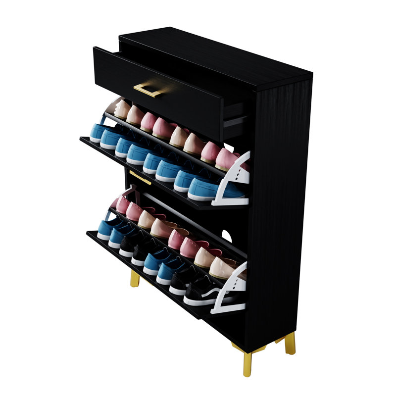Armoire à chaussures pour le vestibule, Noir