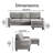 Serta Palisades 86.2'' W 3-Person Reversible Sectional Sofa with Storage, Gas Lift Technology, Soft Polyester and Plush Cushions-133355378