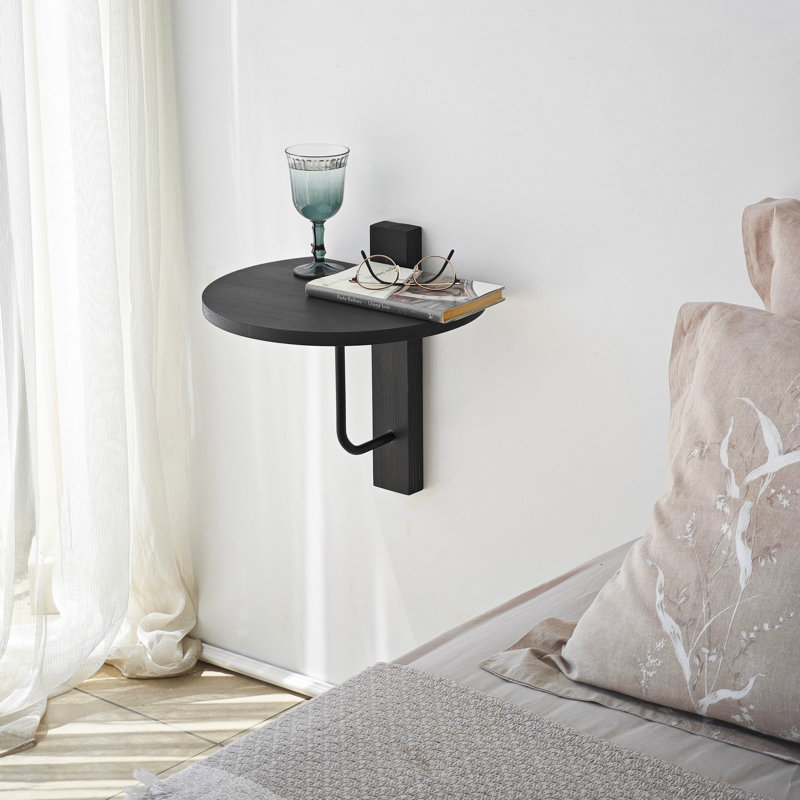 Locelso Wood Floating Shelf, Black