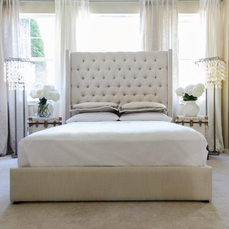 Upholstered Wingback Bed, California King