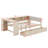 Platform Bed With Storage Shelves, Drawers, Charging Station And Upholstered Headboard-1262080401-1262080406