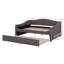 Full Size Upholstered Daybed With Light And Trundle-1320641507