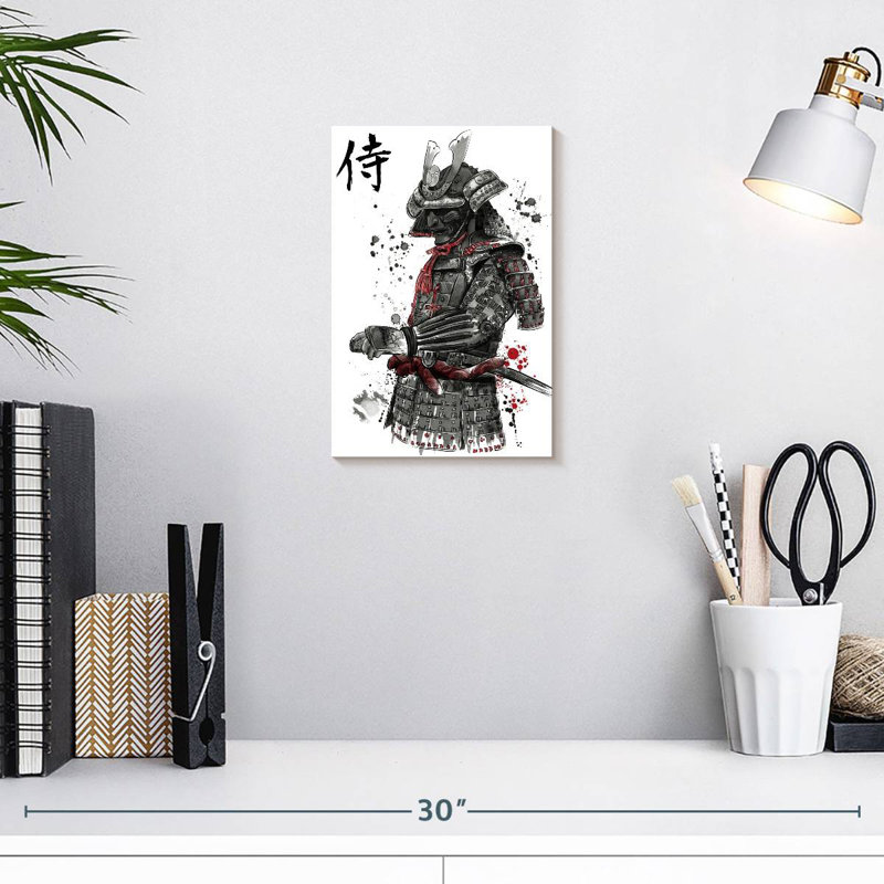 Mait Samurai Sumi-E, 12" H x 8" W