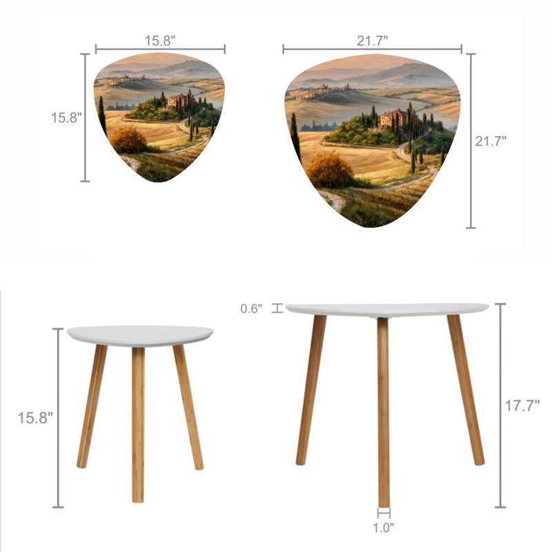 Ensemble de 2 tables basses gigognes Triangle