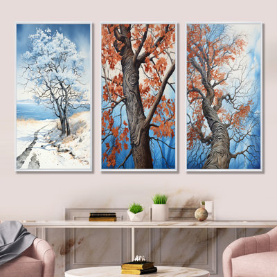 Maple Whisper Tree - Tree Maple Canvas Prints Set Of 3