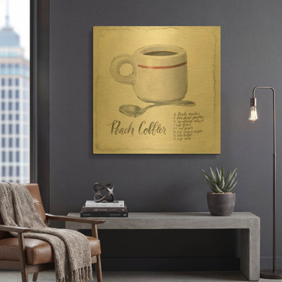  «American Diner 3» par Emily Adams, art mural en métal doré, 36 po x 36 po