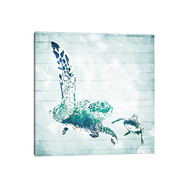 Turtles In The Sea by Milli Villa - Wrapped Canvas Gallery-Wrapped Canvas Giclée, 93.98 cm H x 93.98 cm W x 1.91 cm D
