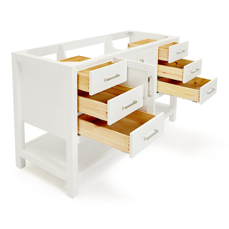 60'' W Single Bathroom Vanity Base, White