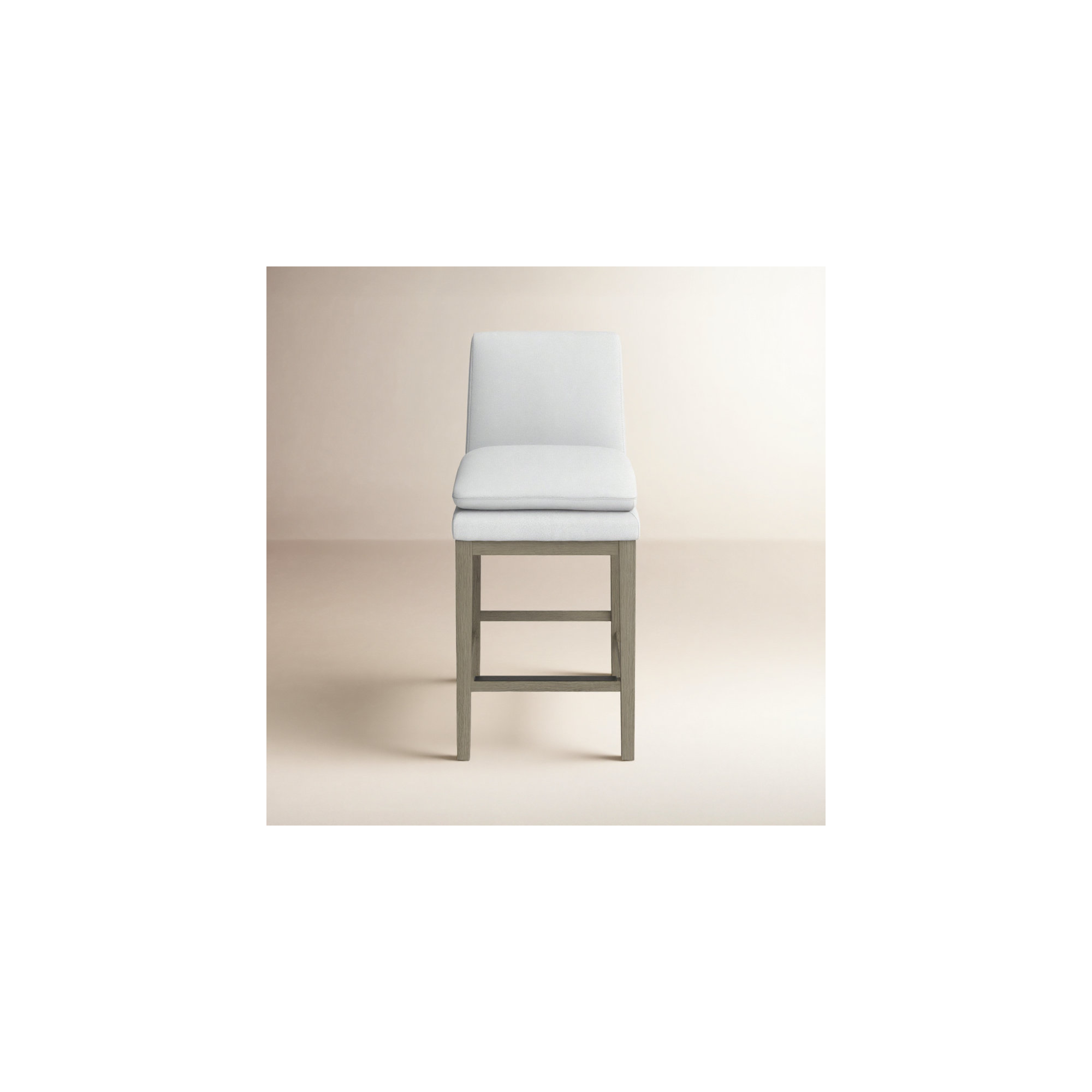 Bethea Upholstered Counter Stool, Prestige Pearl Tweed, Graywash