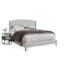 Cadre de lit plateforme California King Size recouvert de tissu bouclé, tête de lit arrondie à oreilles, gris pâle-517813971-517813973