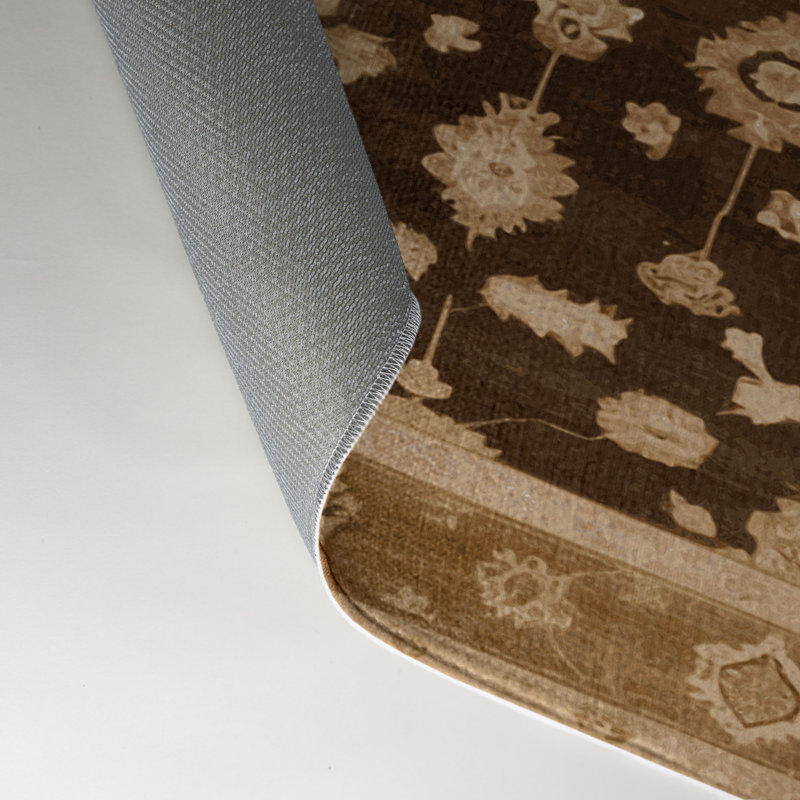 Tapis intérieur et extérieur brun Overdyed, Rectangle 5 pi x 7 pi