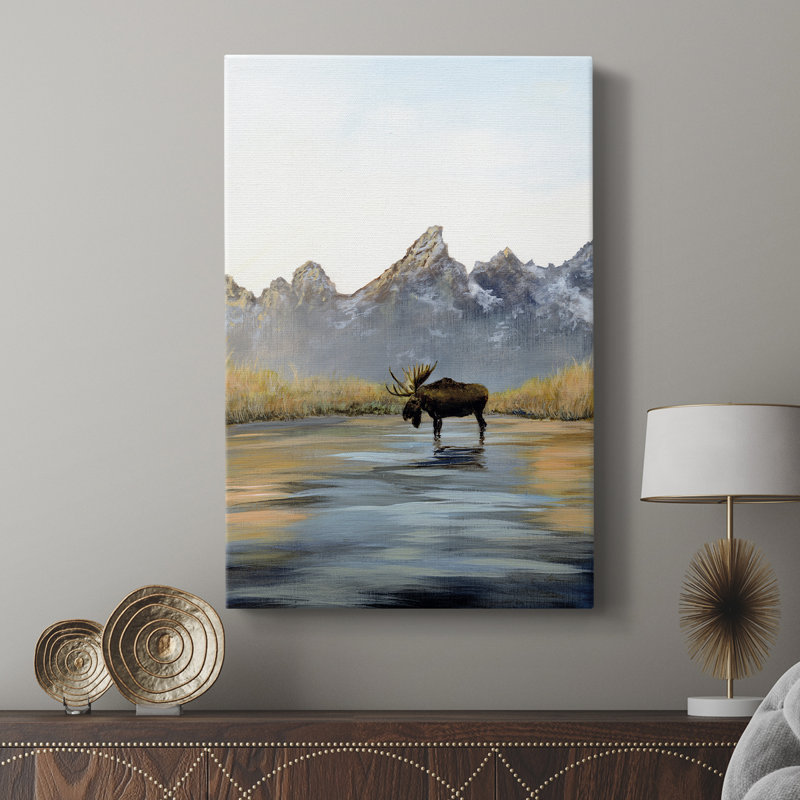 «Moose», reproduction encadrée - Cavas, H 48 po x l 32 po