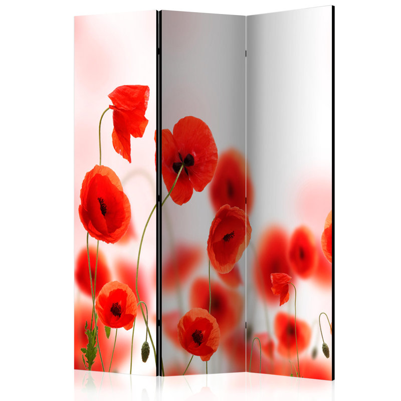 Gvidonas 135 cm W x 172 cm H 3 - Panel Solid Wood Folding Room Divider