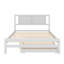 Lit double réglable en bois avec lit gigogne et cadre extensible à deux lits-30630749