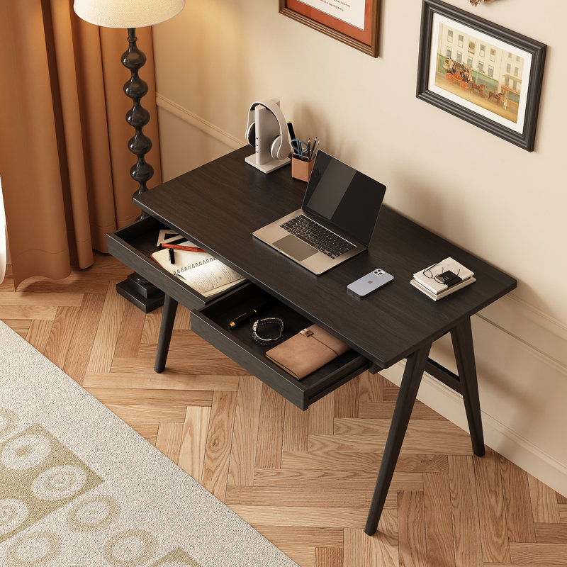 Bureau d'écriture rectangulaire L 48 po Lennex, Noir, H 30 po x l 47 po x P 24 po 