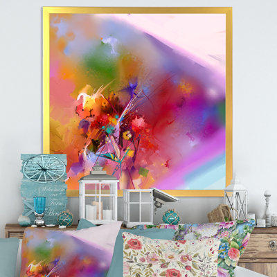 «Abstract Floral Oil Color», reproduction de cadre photo sur toile