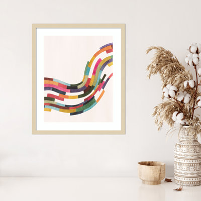 «Rainbow Brick Road II» par Wood, reproduction d'art encadrée