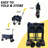 Heavy Duty 350 Lbs Capacity Collapsible Wagon, Outdoor Folding Camping Grocery Portable Utility Cart, Adjustable Rolling Carts, All Terrain Sports Wagon With Big Wheels -126588234