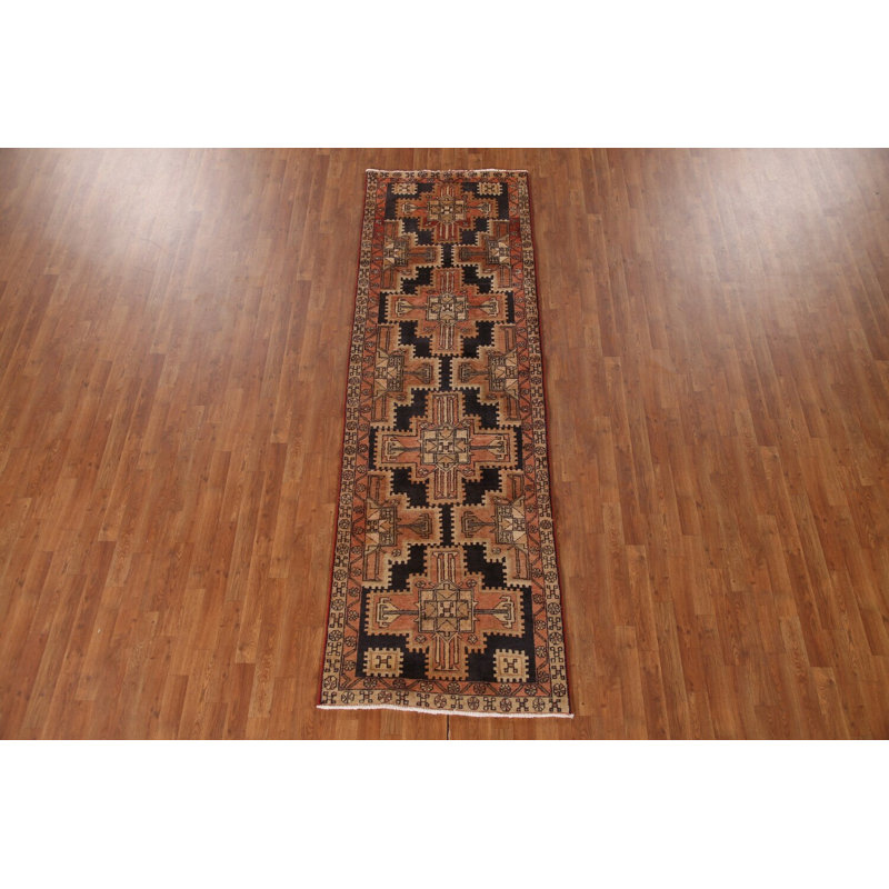 Geometric Traditional Runner Rug 3x10