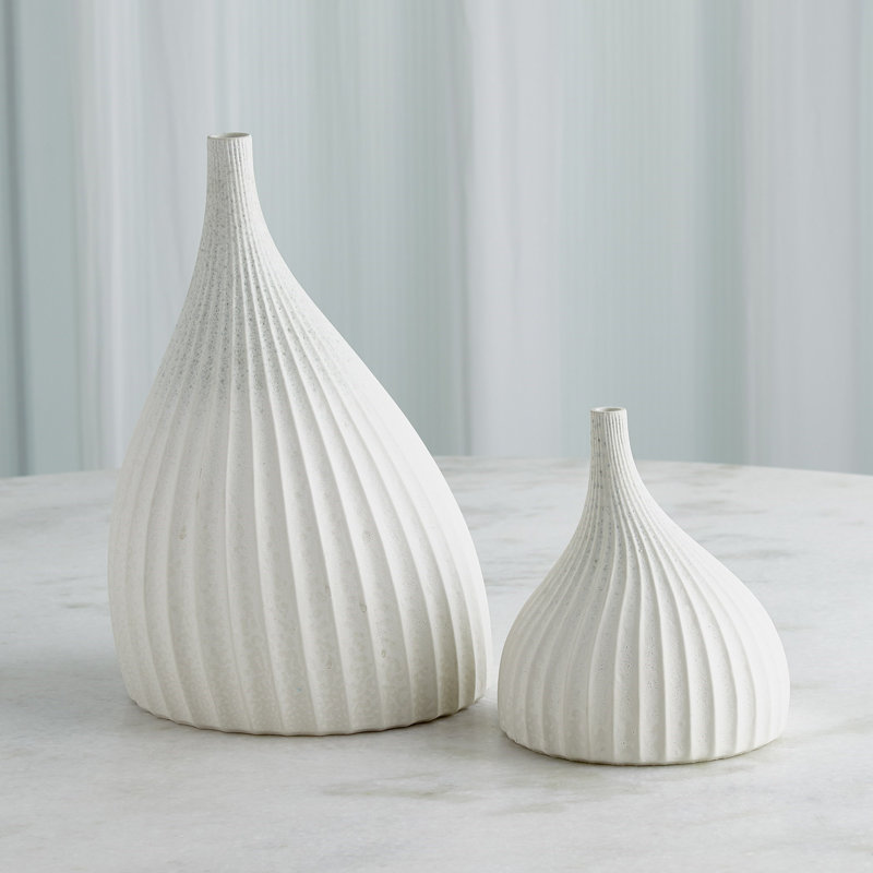 Earthenware Table Vase, 8" H x 7" W x 7" D