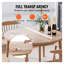 Protège-table rond transparent en PVC, 107 x 107 cm, tapis de bureau imperméable de 2 mm d'épaisseur pour la salle à manger et le bureau