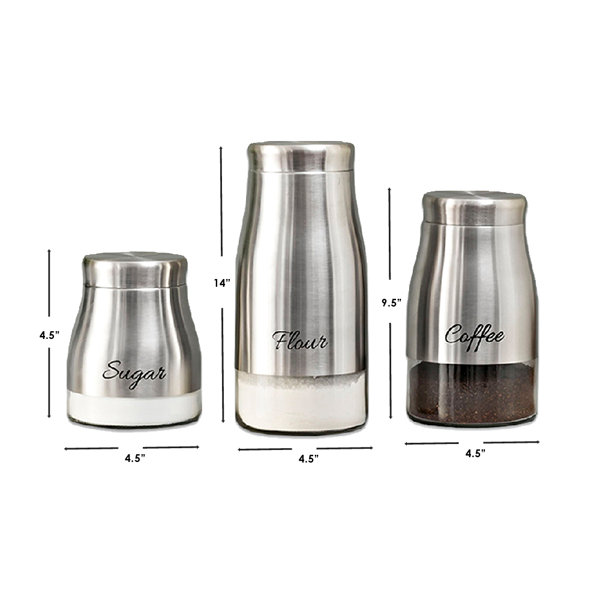  Oggi Stainless Steel Coffee Canister 62 fl oz