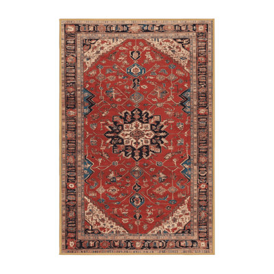 Machine Washable Persian Brown Area Rug