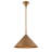 1-Light 15.8'' Dimmable Antique Brass Cone Pendant Light-1586382343