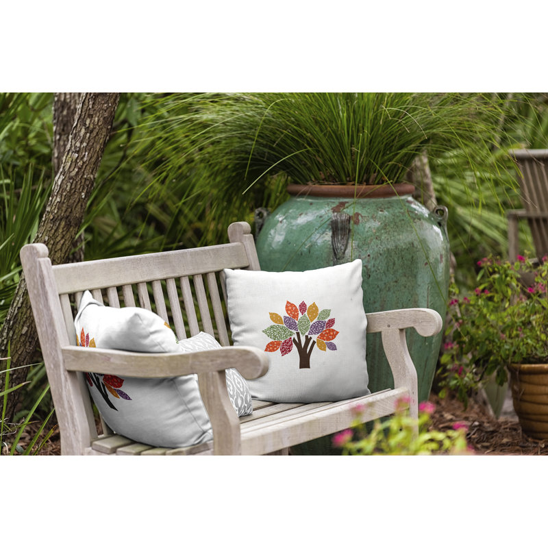 Housse et insert de coussin décoratif en polyester pour intérieur / extérieur E par Design, 20 po x 20 po, Oignon vert
