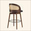 Tabouret de bar en bois Como, ensemble de 2