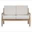 Causeuse d'extérieur en bois d'acacia avec coussins