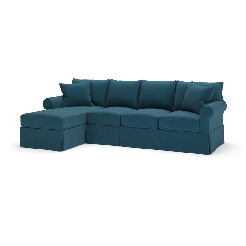 Amari Chaise Sectional, Left Hand Facing, Bayou Midnight Canvas