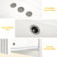 Ensemble de meuble-lavabo 24 po avec lavabo, armoire de rangement flottante avec portes et tiroirs, meuble-lavabo mural moderne avec surface peinte, blanc