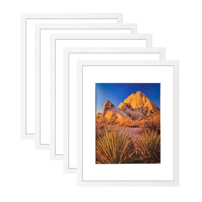Cadres photo en PVC, l 13,4 po x H 16,4 po, fixation murale, affichage horizontal et vertical, paquet de 5