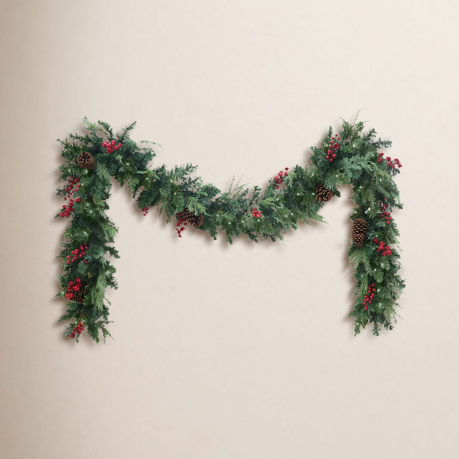 108" Pre-Lit Adorned Garland