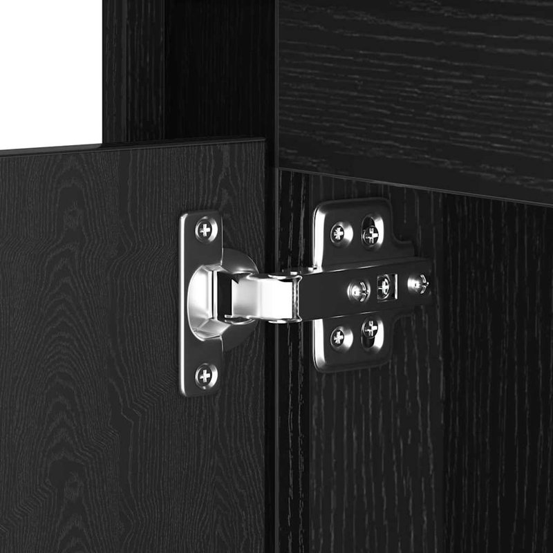 Bedside Cabinet With 2 Pcs 44 X 34.5 X 45 Cm, Black
