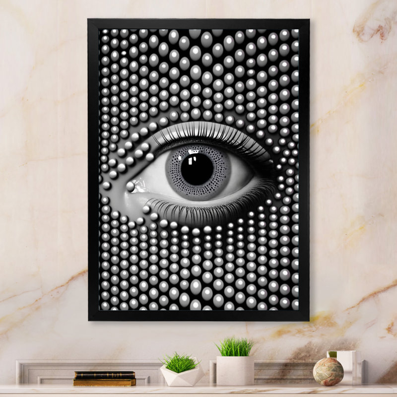 Adish Eye In Circular Infinity I - reproduction sur toile, Cadre photo noir, L 12 po x H 20 po