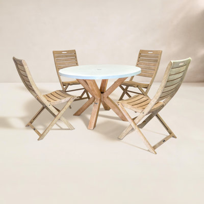 Kinsler 30" Eucalyptus Patio Bistro Set