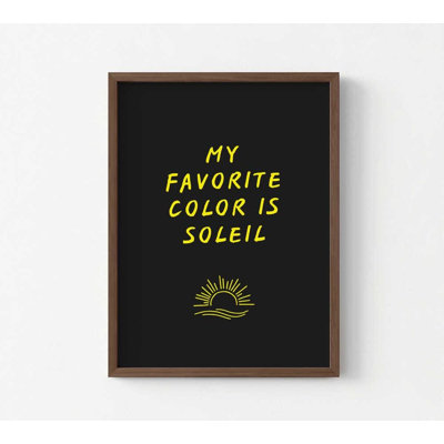 Reproduction d'art: Citation préférée de Soleil - soleil, conception joyeuse
