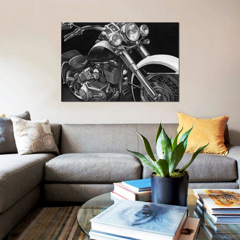 «Classic Hogs I», impression sur toile, H 26 po x l 40 po x P 1,5 po, Toile tendue, Pas de tapis