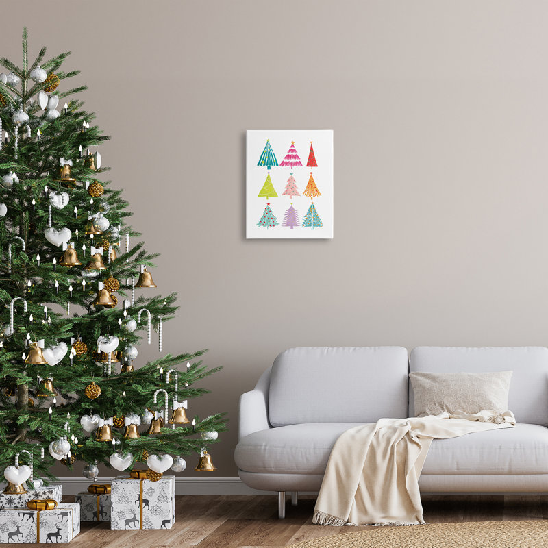 «Varied Fun Christmas Trees», impression sur toile, H 20 po x l 16 po x P 1,5 po