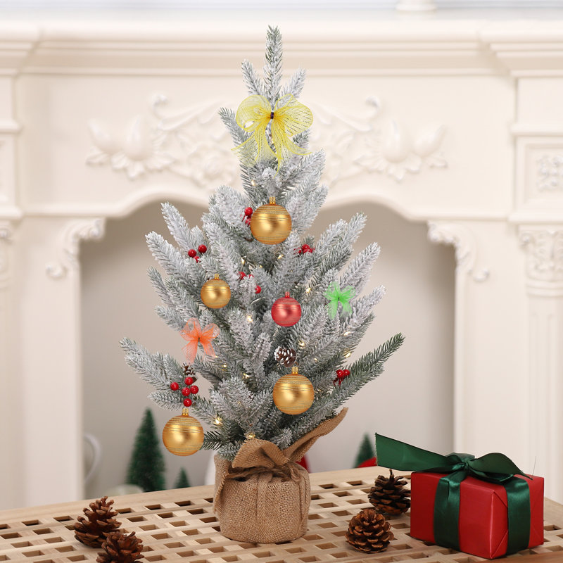 Mini sapin de table 24 pouces pour décorations de bureau de salle à manger